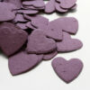 This heart shaped biodegradable confetti in purple is perfect for an eco-friendly wedding or for green baby shower favors.
