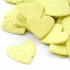 This heart shaped biodegradable confetti in yellow is perfect for green baby shower favors!