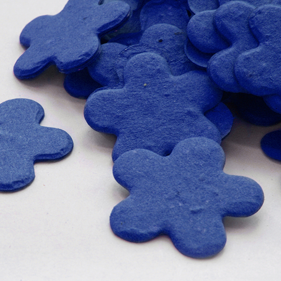 This biodegradable confetti in royal blue is perfect for an eco-friendly wedding.