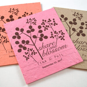 Grow wildflowers right out of the paper with these Celebration Grow, Share Plantable Wedding Favors.