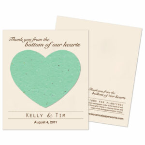 Plant these Heart Plantable Wedding Favors and wildflowers will grow!