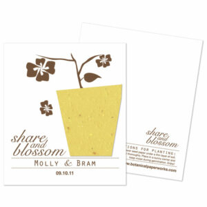 These Share & Blossom Plantable Wedding Favors are modern and eco-friendly!