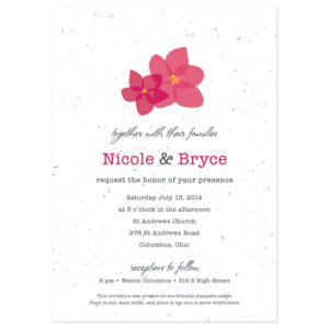 Grow flowers with these Modern Duo Plantable Wedding Invitations.