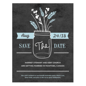 Your wedding guests will be able to grow their own prairie-inspired wildflowers with these Prairie Love Seed Paper Save The Date Cards.