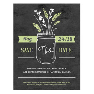 Your wedding guests will be able to grow their own prairie-inspired wildflowers with these Prairie Love Seed Paper Save The Date Cards.