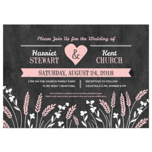 These Prairie Love Seed Paper Wedding Invitations are ideal for eco-conscious couples.