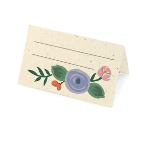 These Romantic Floral Plantable Place Cards are perfect for couples planning an eco-friendly wedding because they don't leave any waste behind.