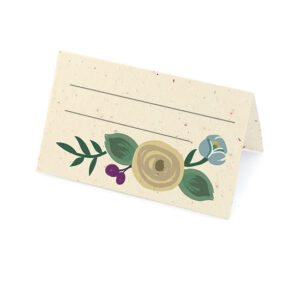 These Romantic Floral Plantable Place Cards are perfect for couples planning an eco-friendly wedding because they don't leave any waste behind.