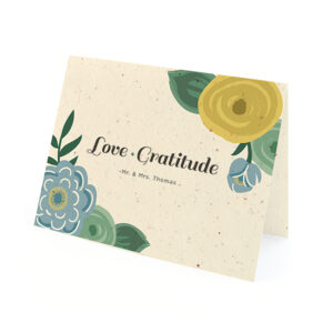 These Romantic Floral Seed Paper Thank You Cards can be planted in a pot or garden to grow wildflowers or herbs!