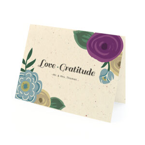 These Romantic Floral Seed Paper Thank You Cards can be planted in a pot or garden to grow wildflowers or herbs!