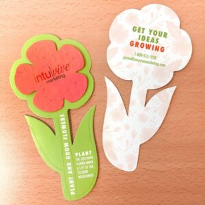 Recipients will rave about these unique Rounded Flower Cards with Plantable Shape and enjoy planting the seed paper flower shape to grow real wildflowers!