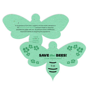 Save The Bees Plantable Wedding Favors will give your guests the chance to grow wildflowers that help the natural habitat of buzzing bees.
