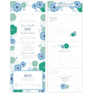 Bloom Seal and Send Wedding Invitations are printed on eco-friendly seed paper!