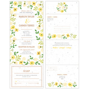 Not only are these Painterly Florals Seal and Send Wedding Invitations beautiful and unique, they're eco-friendly, too!