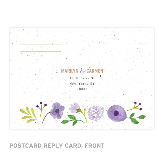 Not only are these Painterly Florals Seal and Send Wedding Invitations beautiful and unique, they're eco-friendly, too!