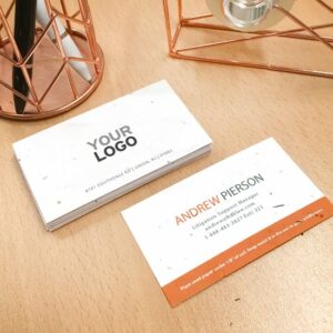 These Classic Seed Paper Business Cards are classic, clean, sophisticated and 100% eco-friendly!