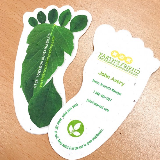 Sustainability Footprint Seed Paper Business Card