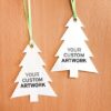 Double-Sided Modern Evergreen Ornaments