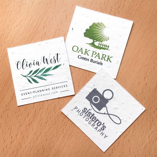 Plantable Square Business Cards - Samples
