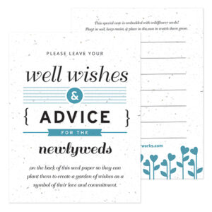 These Well Wishes & Advice Seed Paper Wedding Favors are stylish and eco-friendly!