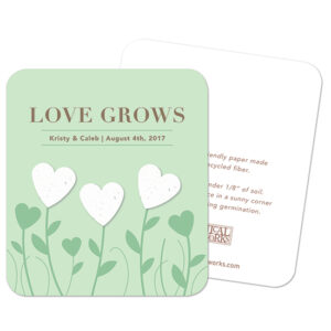 Treat your beloved wedding guests to elegant, eco-friendly Garden of Love Seed Paper Wedding Favors.