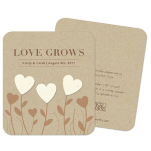 Add the perfect touch of natural, rustic charm to your wedding with these eco-friendly Rustic Garden of Love Seed Paper Wedding Favors.