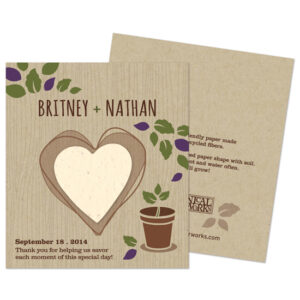 Plantable wedding favors that grow a trio of herbs!