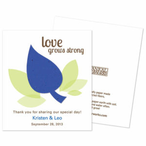 Thank your guests for celebrating with you with these eco-friendly Leaf Seed Paper Favors.