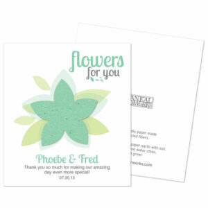 Plant the seed paper flower on these Modern Flower Seed PaperFavors and enjoy the wildflowers they will grow.