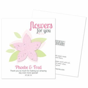 Plant the seed paper flower on these Modern Flower Seed PaperFavors and enjoy the wildflowers they will grow.