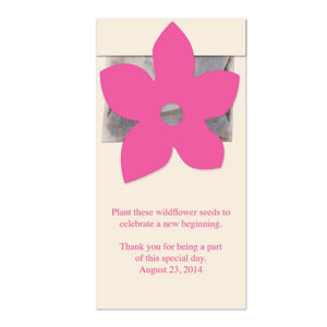 Grow wildflowers with these Wildflower Seed Packet Seed Paper Wedding Favors.
