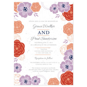 These Bloom Seed Paper Wedding Invitations are printed on eco-friendly seed paper.