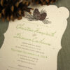 These Pinecone Plantable Wedding Invitations are perfect for rustic, eco-friendly autumn and winter weddings.