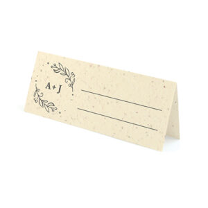Help guests find their seat and give them a plantable wedding favor at the same time with these elegant Seeds of Love Plantable Place Cards.
