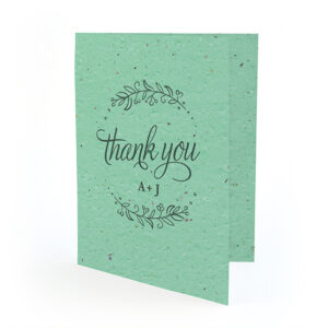 Made from recycled material embedded with seeds, these Seeds of Love Plantable Thank You Cards share your gratitude in a beautiful, waste-free way.
