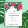 Invite your guests to a wedding in paradise with these beautiful Tropical Blooms Plantable Wedding Invitations that can be planted to grow wildflowers!