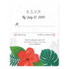 Designed to match the Tropical Blooms Plantable Wedding Invitations, these vibrant reply cards will collect your responses for your destination wedding and will also grow a whole garden of wildflowers!