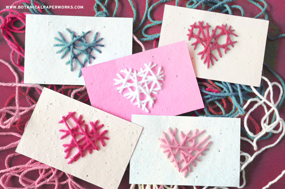 upcycled seed paper valentines