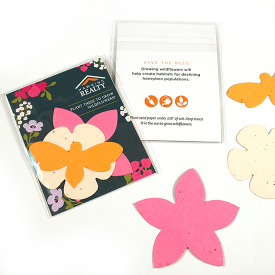 Help give and grow habitats for important pollinators such as honeybees with these colorful Wildflower Seed Paper Shape Packs that include three seed paper shapes.