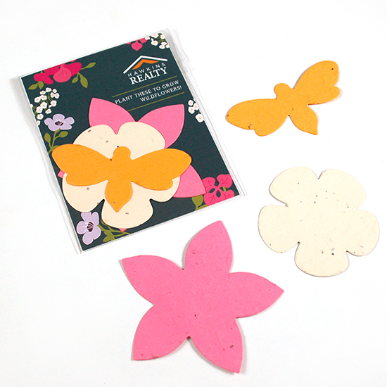 This colorful Wildflower Seed Paper Shape Pack was made to help save the bees by spreading wildflowers with three plantable shapes.