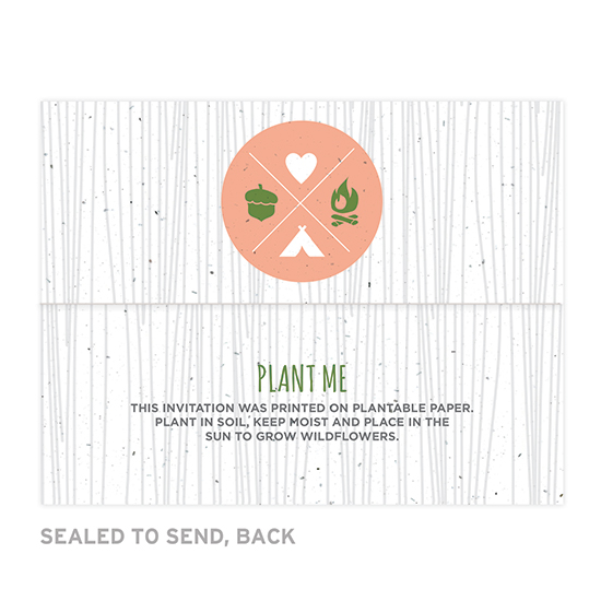 These Wilderness Seal and Send Wedding Invitations are eco-friendly and will grow beautiful wildflowers when planted.