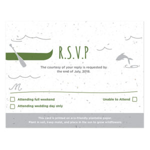 These Wilderness Plantable Reply Cards are a waste-free way to gather your wedding replies.