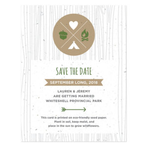 These eco-friendly Wilderness Plantable Save The Date Cards capture the adventure and announce your day in style.
