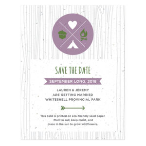 These eco-friendly Wilderness Plantable Save The Date Cards capture the adventure and announce your day in style.
