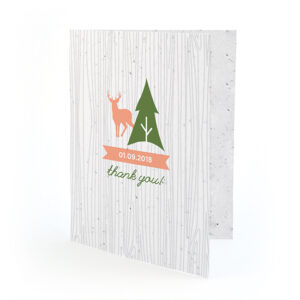 Made from recycled material embedded with seeds, these unique Wilderness Plantable Thank You Cards show love and gratitude in a beautiful, waste-free way.