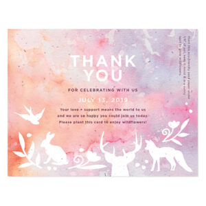 Share your passion for wildlife with these eco-friendly Wildlife Watercolor Plantable Party Favors.