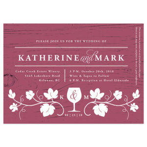 Perfect for a classy event at a winery, these Winery Seed Paper Wedding Invitations will share your wedding details in a stylish and eco-friendly way. 