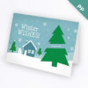 These charming Winter Wishes Business Holiday Cards feature a plantable evergreen tree tucked into a slot on the front of the card.