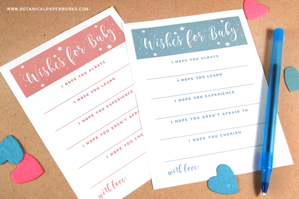 wishes for baby free printable