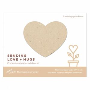 Love + Hugs Photo Cards With Plantable Heart
